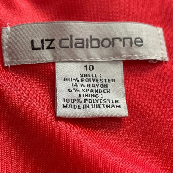 Liz Claiborne Sleeveless Fit & Flare Belted Dress Teaberry Size 10 NWT - Picture 8 of 9